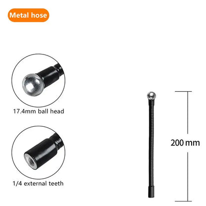 Flexible Metal Tube Rod Monopod Selfie Stick Stands With 1/4inch Screws Ball Head Extension Arm For Camera Phone Tripod