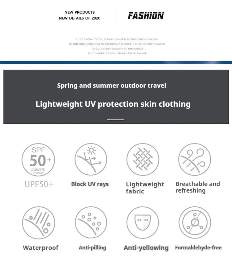 Outdoor Sun Protection Clothing Ultra-thin Anti-ultraviolet Sun Protection Clothing Breathable Sports Workwear Jacket