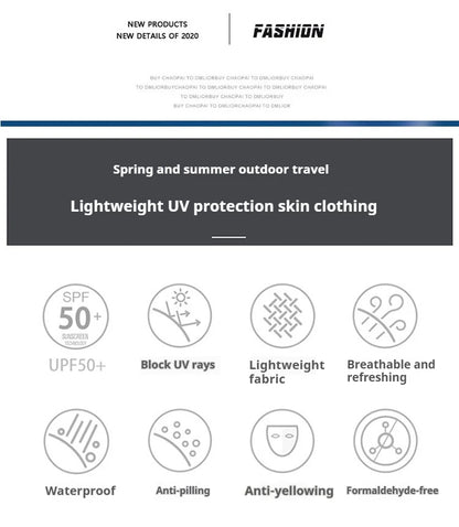 Outdoor Sun Protection Clothing Ultra-thin Anti-ultraviolet Sun Protection Clothing Breathable Sports Workwear Jacket