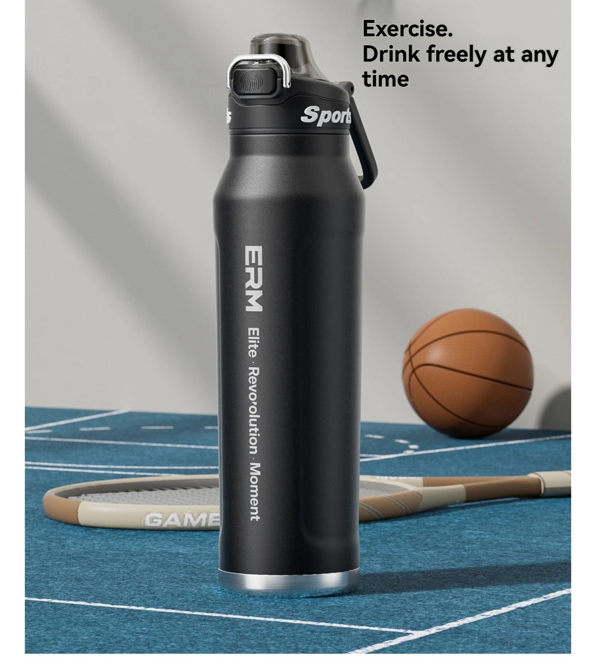 Insulated Water Bottle Stainless Steel Tumble Cycling Cold And Hot Flasks Double Wall Portable With Handle Sports Outdoor Cup