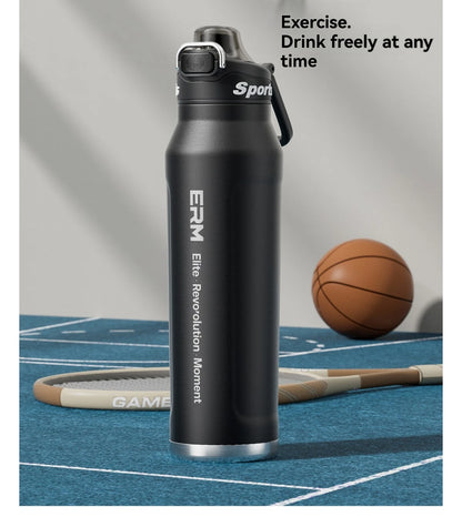 Insulated Water Bottle Stainless Steel Tumble Cycling Cold And Hot Flasks Double Wall Portable With Handle Sports Outdoor Cup
