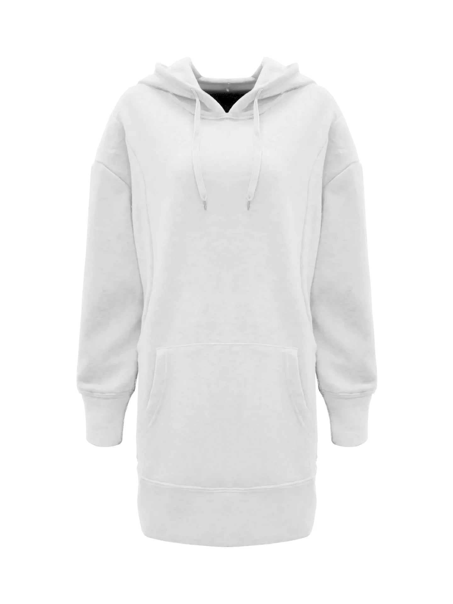 Oversized Hoodie Dress Women Loose Long Sleeve Pocket Drawstring Sweatshirt Dress Casual Streetwear Daily Wear Warm Pullover