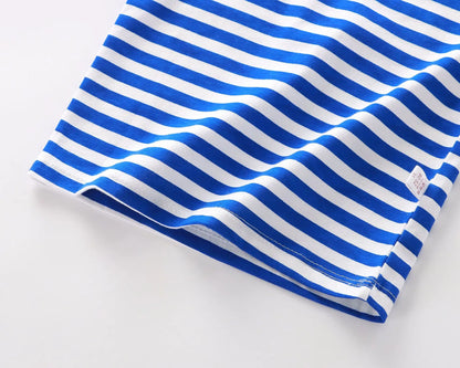 1pcs Kid 100% Cotton Short Sleeve T-shirt Summer Baby Comfortable Clothes Boys Girls Stripe Tee Children Breathable Leisure Tops
