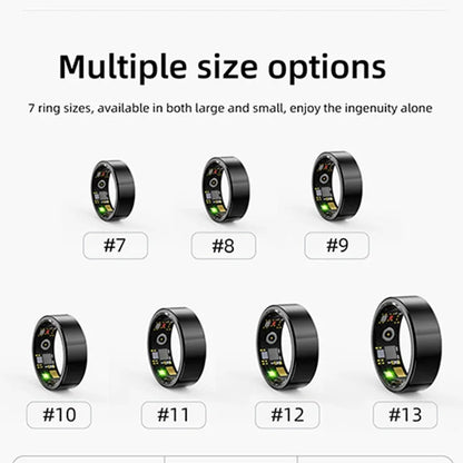 For XIAOMI SAMSUNG Smart Ring Men Women Heart Rate Blood Oxygen Monitor IP68 & 5ATM Waterproof Smartring Multi-sport Mode