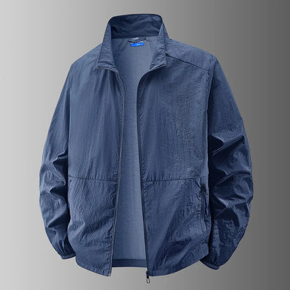 Men's Sun Protection Jacket Windbreaker Spring Summer Outdoor UV Jacket Loose Stand Collar Oversized Sunscreen Coat Fishing