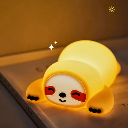 Silicone Night Light - Rechargeable Animal Night Lamp with Touch Sensor for Kids