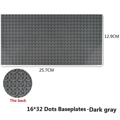 Building Blocks Baseplate Double Sided 32x32 Dots - Classic Brick Accessories for Kids