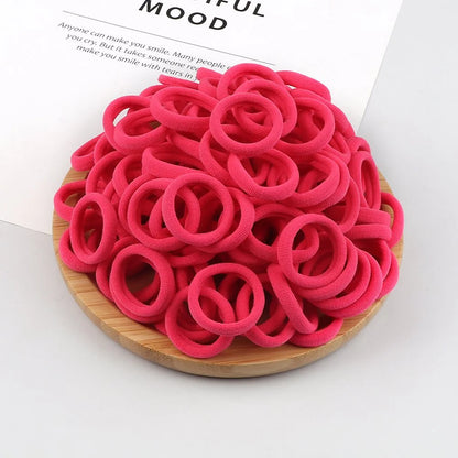 20/30/50/100/200pcs Colorful Hairband Black Grey Rubber Band Nylon Hair Elastic Ponytail Hairstyle Scrunchies Hair Accessories