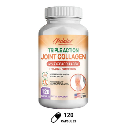 Triple Action Joint Collagen with Type II Collagen - Promotes Joint Health & Comfort,Relieves Pain,Rebuilds,Preserves Cartilage