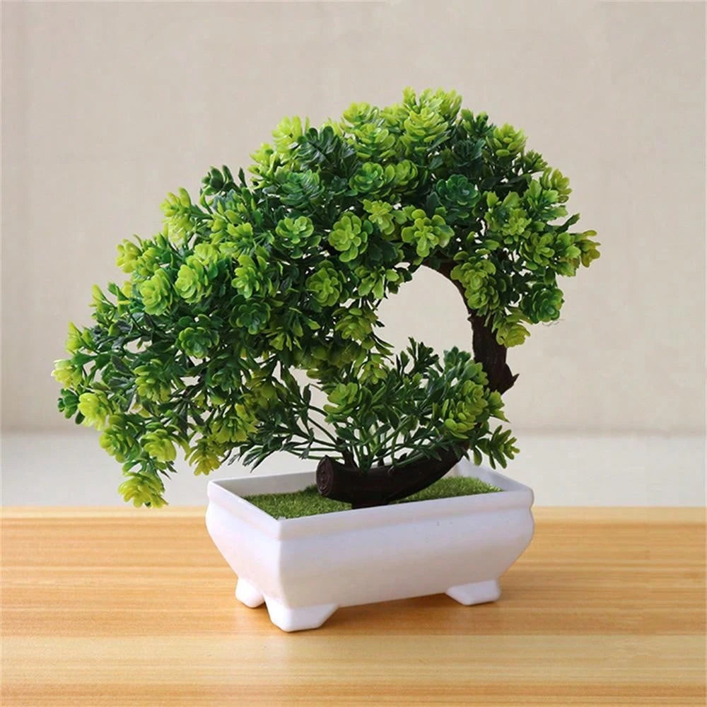 Artificial Bonsai Trees - 4Pcs Fake Potted Plants for Home Office Decor and Gifts