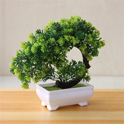Artificial Bonsai Trees - 4Pcs Fake Potted Plants for Home Office Decor and Gifts