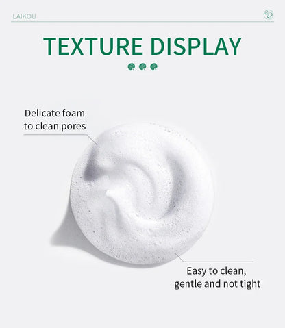 LAIKOU Centella Soothing Facial Cleanser Amino Acid BlackHead Remove Oil-Control Moisturizing Soften Face Skin Care Products