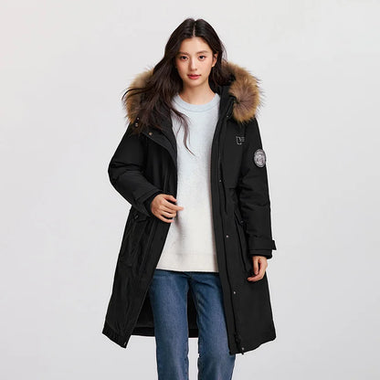 Women Goose Down Jacket | Waterproof Winter Coat with Thermal Insulation & Loose Fit Design