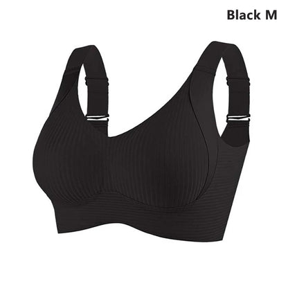 2025 Women's Seamless Underwear Thin Style Plus Size Removable Bra Anti-Sagging Wire-Free