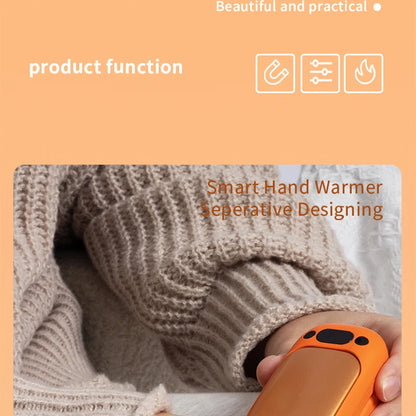 Magnetic Hand Warmer Rechargeable - 4 Colors (Orange/Pink/White/Black) Fast Heating 2-in-1 Pocket Heater for Winter Outdoor