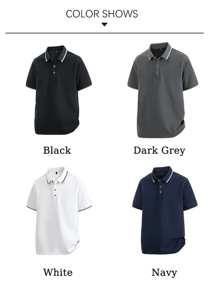 Oversized Men 7XL Polo Shirt 8XL 2026 Summer 95% Cotton Breathable Short Sleeve Collar Business Shirt Golf Man Top Clothes