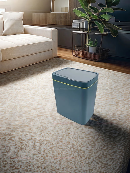 15L Automatic Smart Sensor Trash Can - Non-Contact Electric Waste Bin for Kitchen  Bathroom White