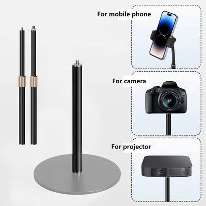 Metal Tube Extendable Rod Selfie Stick Monopod Extention Pole Stand Holder with 1/4inch Screw Ball Head for Mobile Phone Cameras