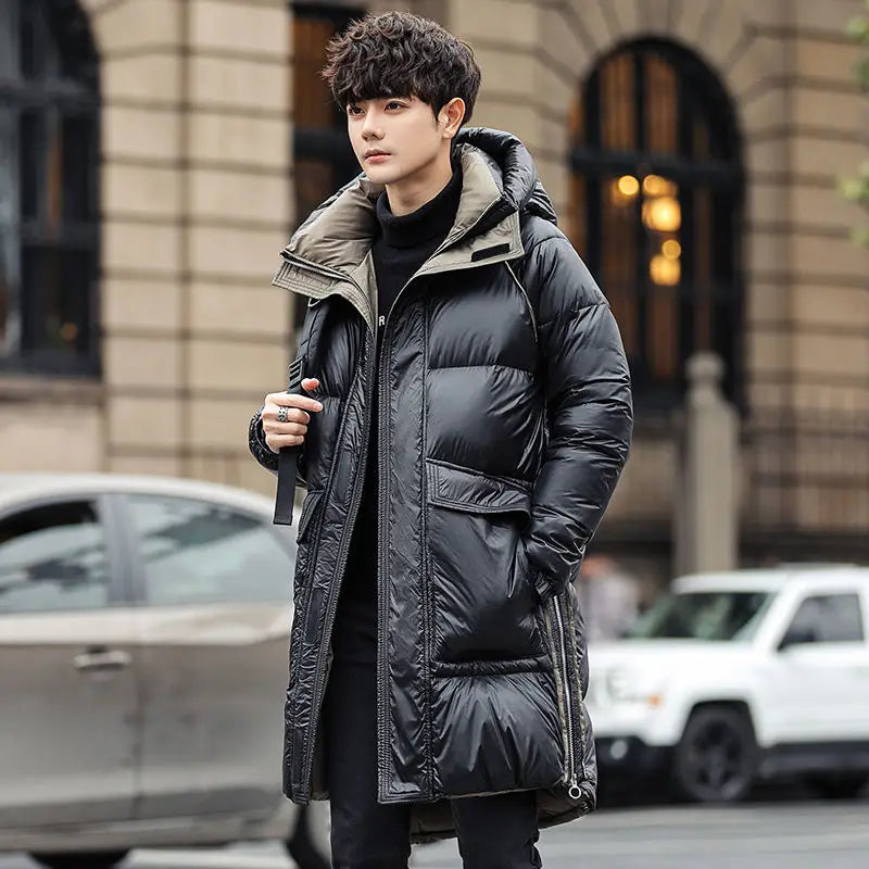 Down Jacket For Men Winter 2024 Luxury brand Fluffy Jacket Youth Student Puffer Coat Women With Hood Clothing Man Down Coat Long