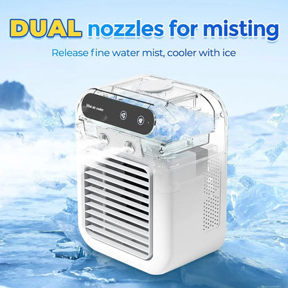 Portable 3-in-1 Air Conditioner Fan, Mini Air Cooler & Humidifier for Home Office