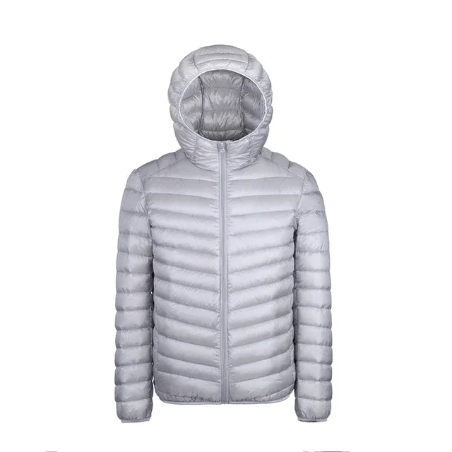 Down Jacket Men's 2024 New 90% White Duck Down Super Light Down Jacket Men's Lightweight Thermal Coat Hooded Feather Coat