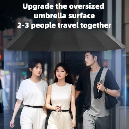 Stormproof Windproof Automatic Folding Rain Umbrella for Men, Large Strong Reinforced 288 Bone, Sun UV UPF50+ Parasol