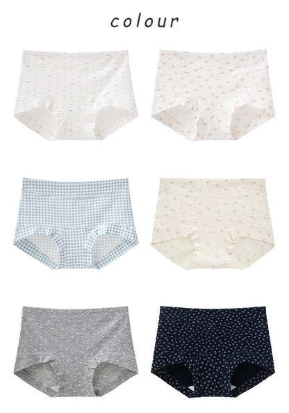 FallSweet 5/10PCS Plus Size Cotton Panties Seamless Women Mid-Rise Underwear Soft Breathable Underpants Briefs Female Lingerie