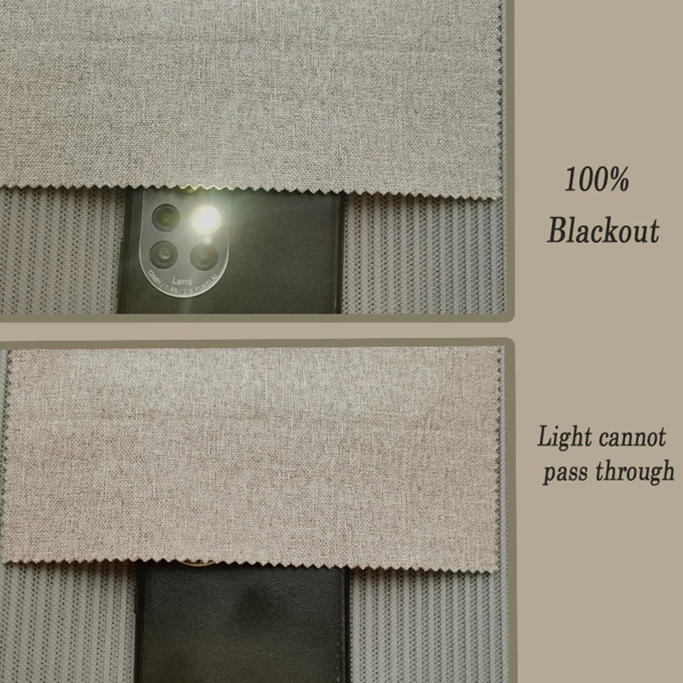Linen Blackout Curtains – Modern Living Room Drapes | Full Shading, Luxury Bedroom
