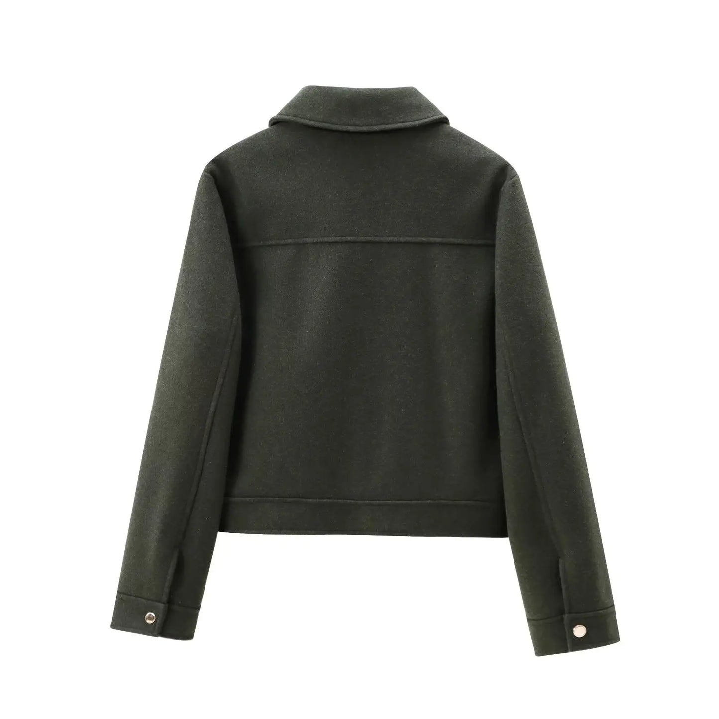 Women's Zipper Jacket - Casual Long Sleeve Coat With Pocket | Lightweight Winter Outerwear