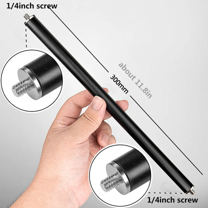 Metal Tube Extendable Rod Selfie Stick Monopod Extention Pole Stand Holder with 1/4inch Screw Ball Head for Mobile Phone Cameras