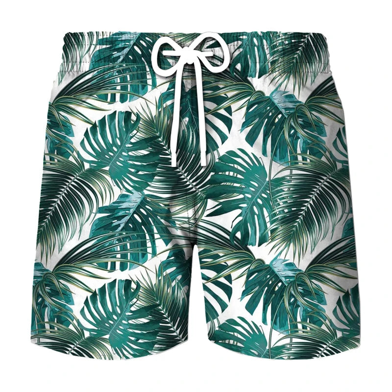 3D Printed Shorts - Men's Tree Leaf Camouflage Casual Breathable Sports Summer Pants