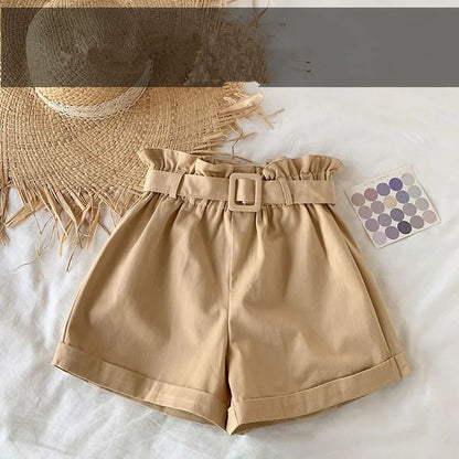Korean Girls Casual Shorts - Thin Summer Trousers for Kids 3-12Yrs