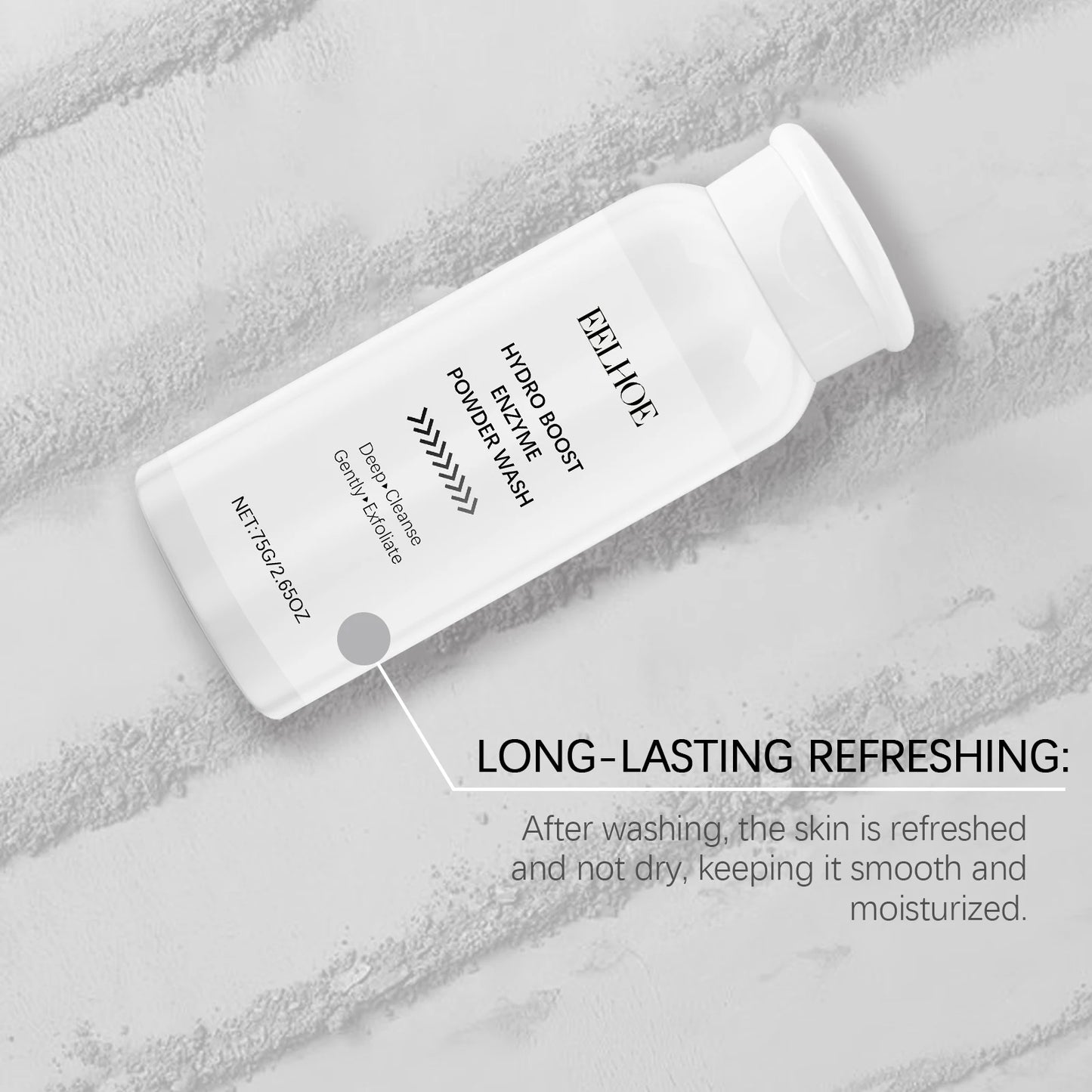 Enzyme Face Wash Powder 75g Gentle Exfoliating Cleanser for Sensitive Skin Removes Dirt Brightens Skin Travel Friendly Formula