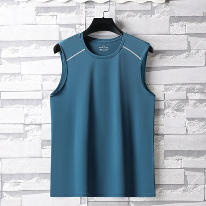 Men's Sleeveless T-Shirt - Breathable Summer Shirt | Quick Drying Ice Silk Fabric