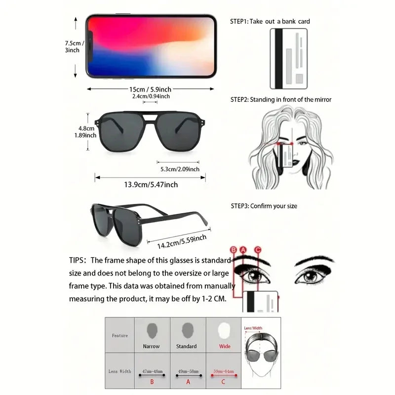 2pcs Unisex Classic Pilot Frame Casual Modern Simple Style Sunglasses For Men Daily Clothing Accessories Vacation Driving