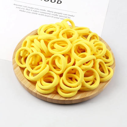 20/30/50/100/200pcs Colorful Hairband Black Grey Rubber Band Nylon Hair Elastic Ponytail Hairstyle Scrunchies Hair Accessories