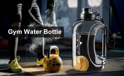 Large Capacity Water Bottle with Straw  & Strap Portable Handle BPA Free Eco-Friendly Perfect for Outdoor Sports and Fitness