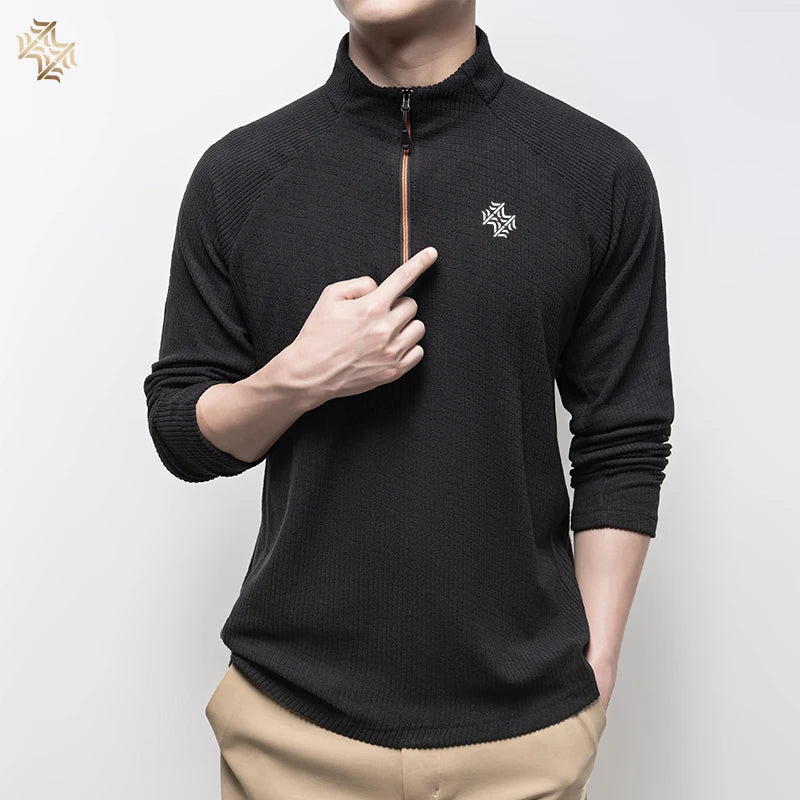 SBWL Autumn High Quality Men's Running Fitness Outdoor Sportswear Fashion Business Casual Breathable Long Sleeve T-Shirt Tops