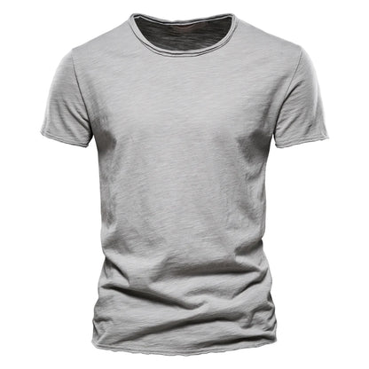 Quality 100% Cotton Men T-shirt Fashion Cut Design Slim Fit Soild Men's t-shirt Tops Tees Brasil Short Sleeve T Shirt For Men