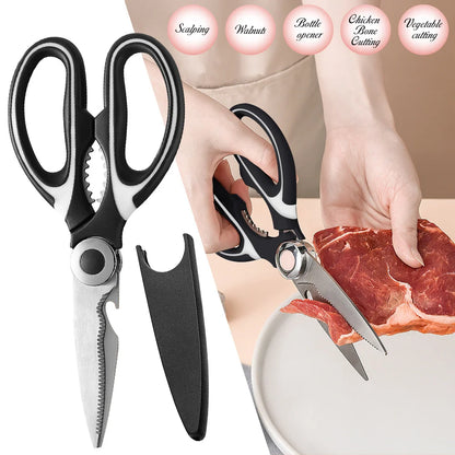 Multifunctional Stainless Steel Kitchen Scissors - Meat Fish and Bone Cutting Tool - ZOOMNSTORE