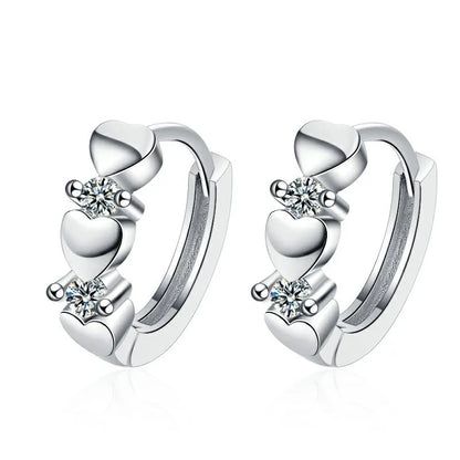 925 Sterling Silver CZ Stud Earrings - Cute Fashion Jewelry for Women and Teens