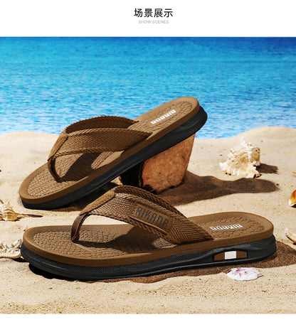 In the summer of 2025, the new flip-flops for men are designed to wear on the outside. They are anti-slip, pinch-toe, soft-soled