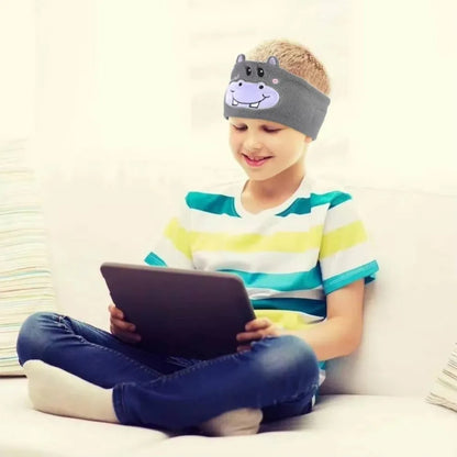 Soft Plush Bluetooth Headphones Eye Mask Elastic Eye Mask Volume Limited Children's Sleep Earphones Comfortable Wear