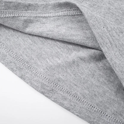 Fashion Casual Solid Gray Cropped T-shirt 2025 Woman Clothes O-neck Corset Tops Streetwear Girls Spring Summer Short Tee Shirts