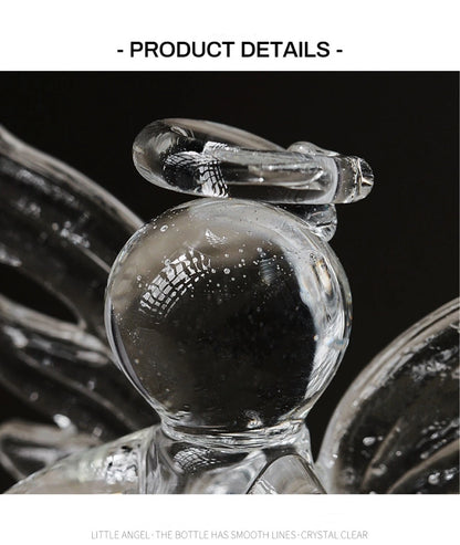 Handmade Angel Glass Vase - Mini Crystal Tabletop Decor for Home Office Wedding Gift - ZOOMNSTORE