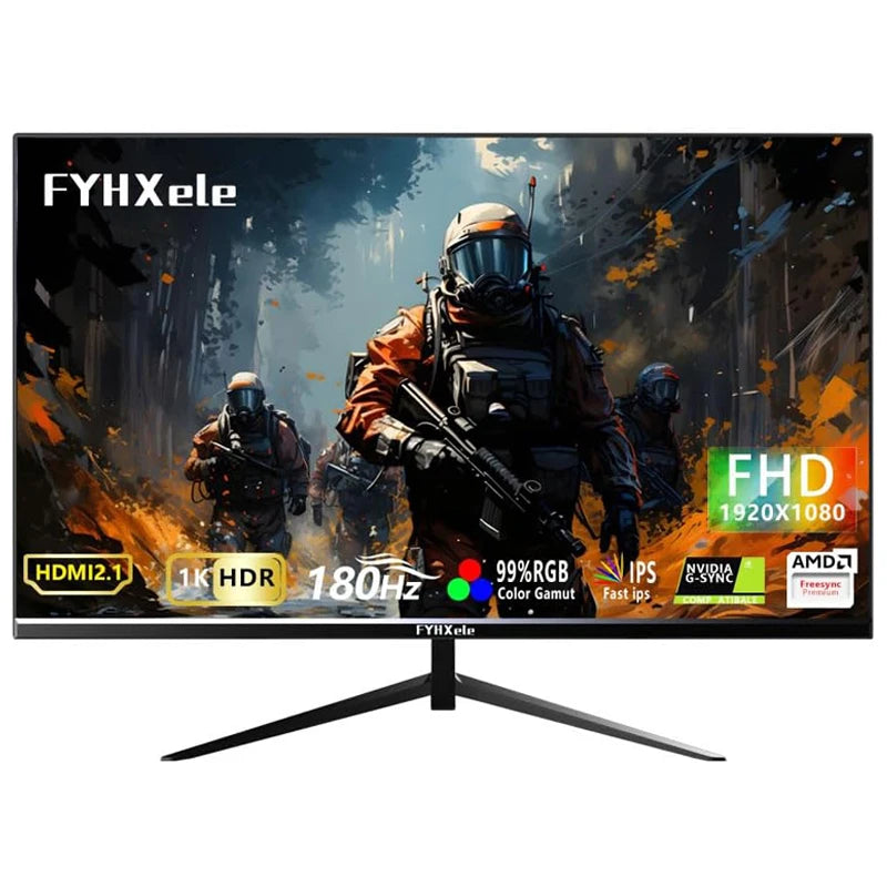 24 Inch Gaming Monitor - 1080P IPS Panel, 180Hz Refresh Rate, HDR Display, Eye Care Technology