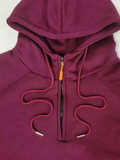 2025 New Men's Keep Warm Hoodie Streetwear Jacket Long Sleeve Sweatshirts Zipper Hooded Pullover Male Running Hooded Sweatshirt