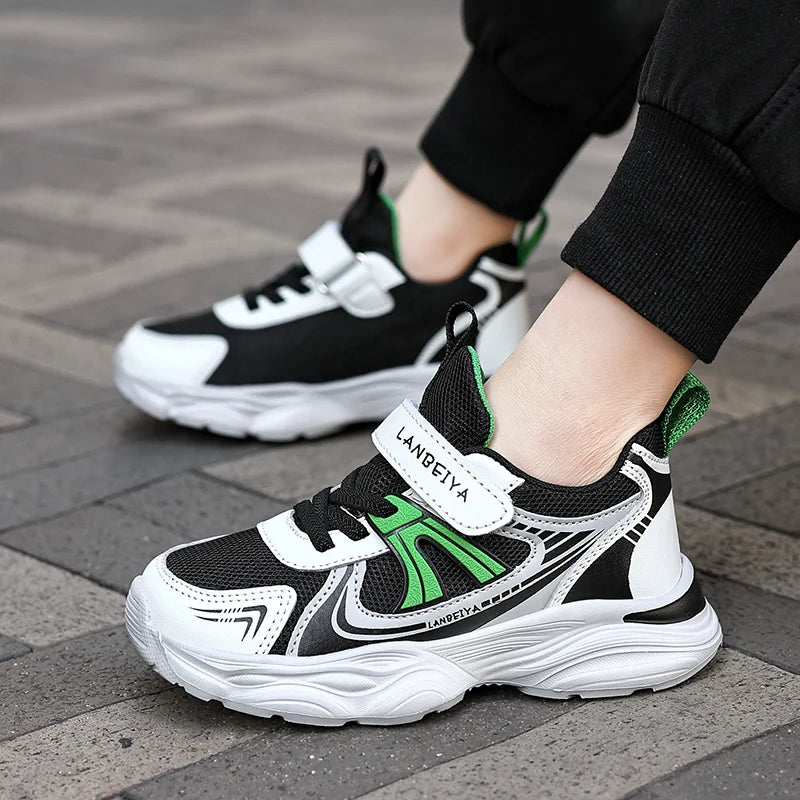 New Boy Girl Shoes Hot Selling Breathable Children Sneakers Comfort Soft Running Shoes Classic Simple Color Blocked Casual Shoes