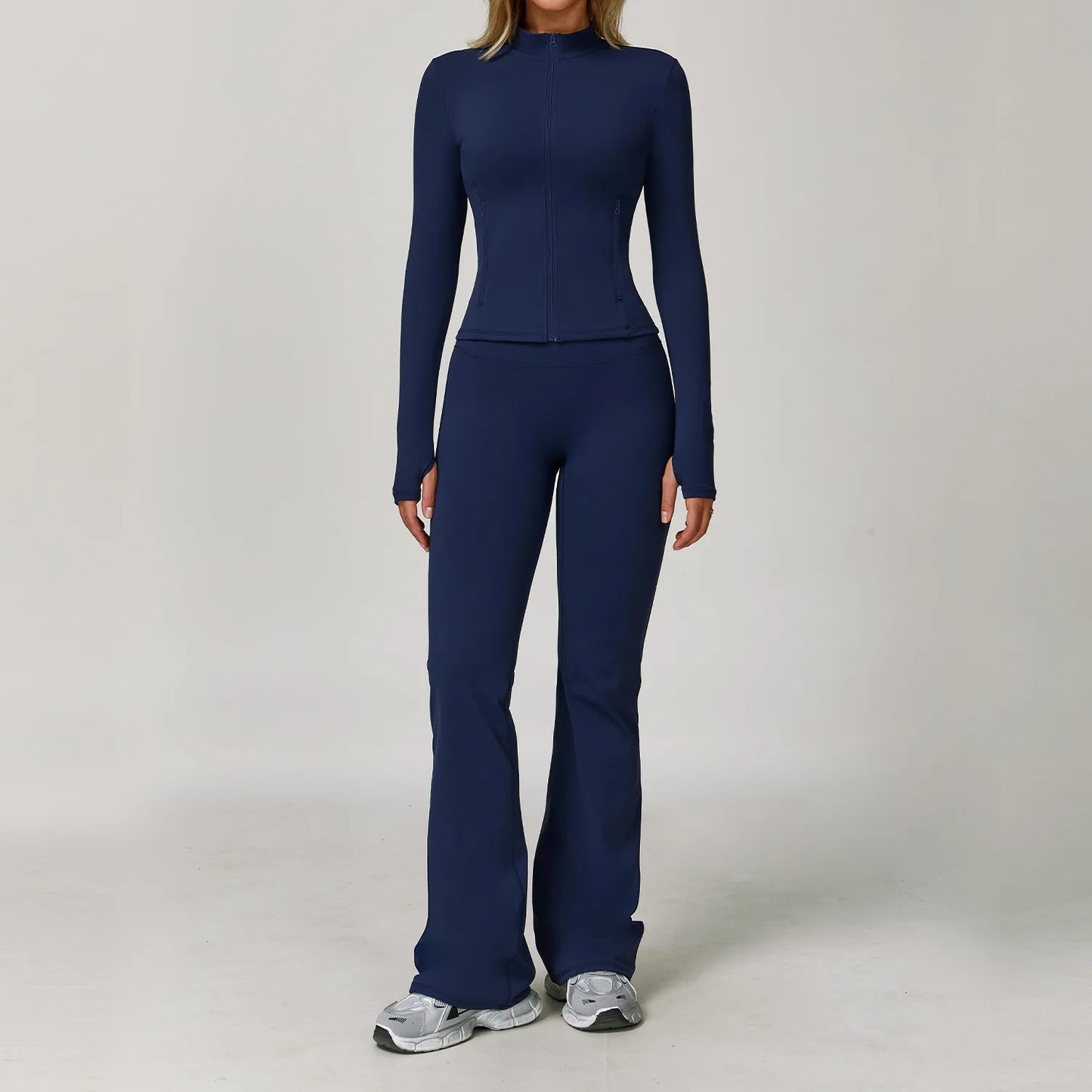 Women Yoga Sports Set - Running Fitness Outfit with Super Elastic, Breathable Gym Tracksuit