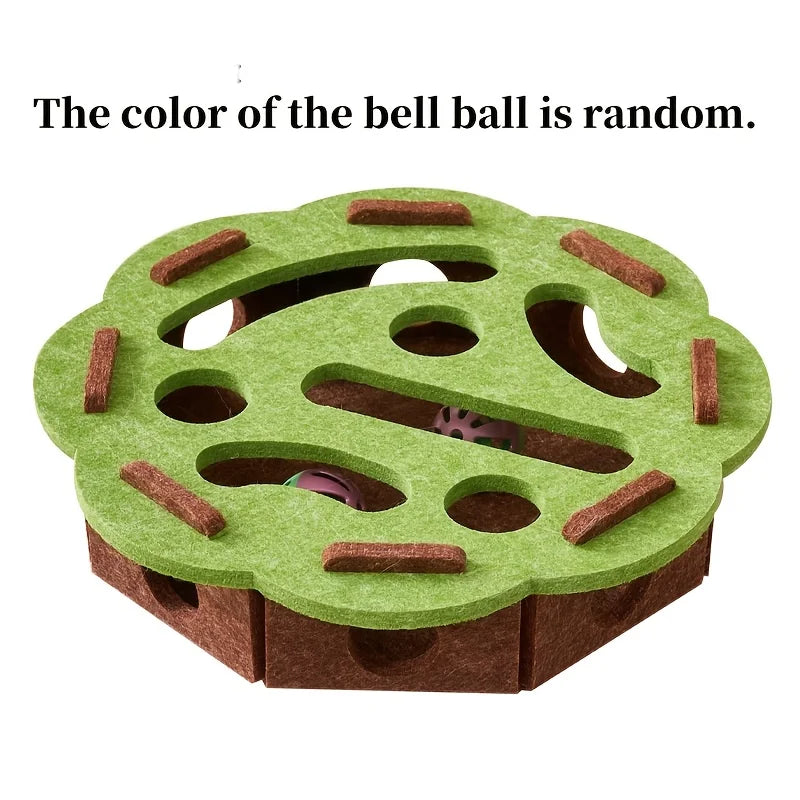 Interactive Cat Toy - Maze Tunnel  Bell for Playtime  Mental Engagement - ZOOMNSTORE